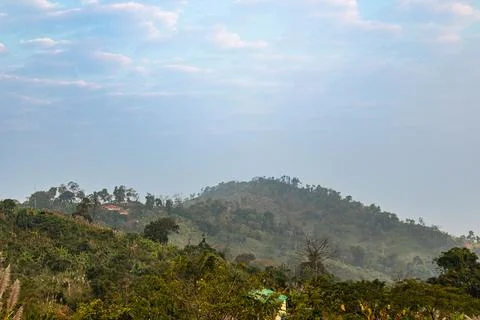 Low hanging clouds sweeping across Sajek trails Stock Photos