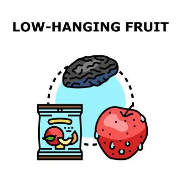 Low hanging fruit concept representing easy business goals Stock Illustration