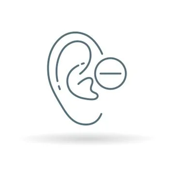 Low hearing ear symbol Stock Illustration