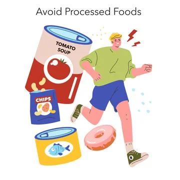 Low Histamine Diet. Flat Vector Illustration Stock Illustration