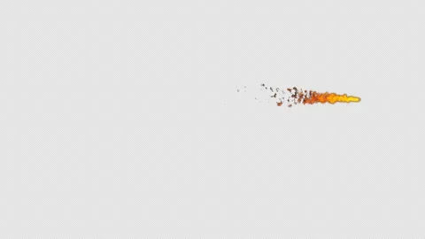 Low Horizontal Fire Burst With Alpha Channel Stock Footage 339301900