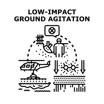 Low impact ground agitation controlling environmental pollution Stock Illustration