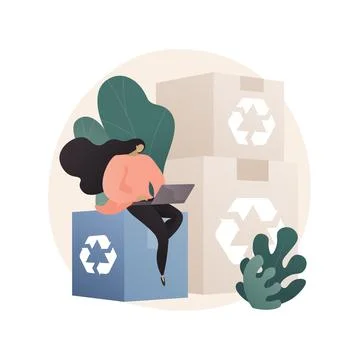 Low impact packaging abstract concept vector illustration. Stock Illustration