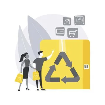 Low impact packaging abstract concept vector illustration. Stock Illustration