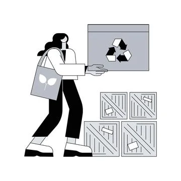 Low impact packaging abstract concept vector illustration. Stock Illustration