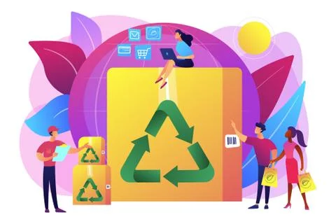 Low impact packaging concept vector illustration Stock Illustration