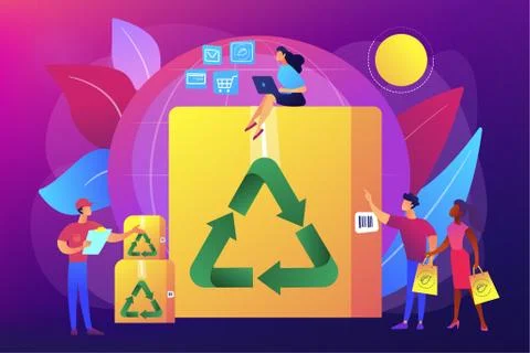 Low impact packaging concept vector illustration Stock Illustration