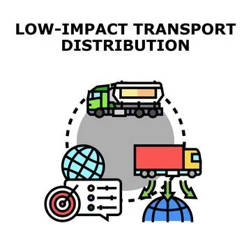 Low impact transport distribution concept vector illustration 스톡 일러스트
