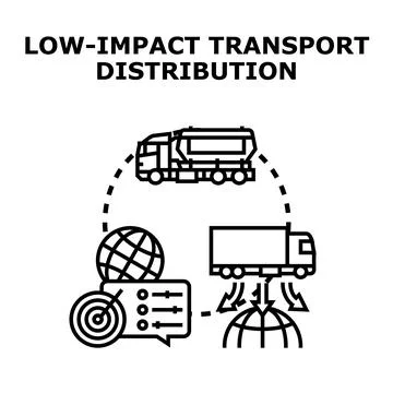 Low impact transport distribution concept vector illustration Stockillustratie