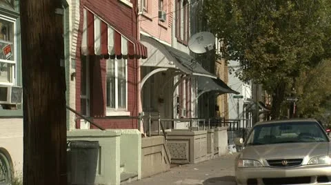 Low Income Homes 2 - Two Clips In One Stock Footage 22380887
