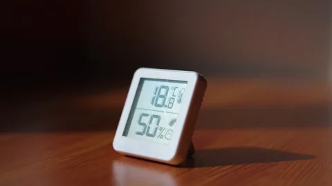 Low Indoor Temperature on Thermometer, Energy Crisis Concept Video stock 332683739