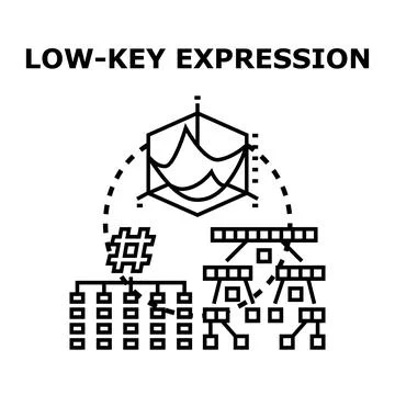 Low key expression vector concept and data chart Stock Illustration