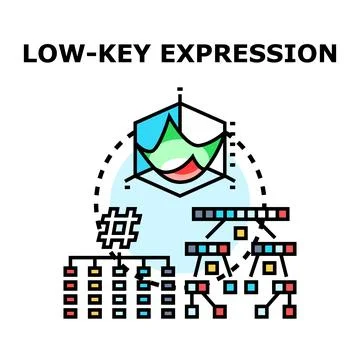 Low key expression vector concept and data chart Ilustración de archivo