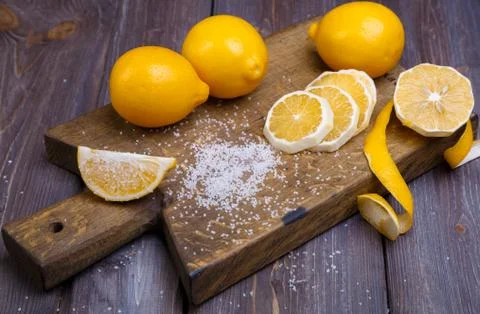 Low key lemons Stock Photos