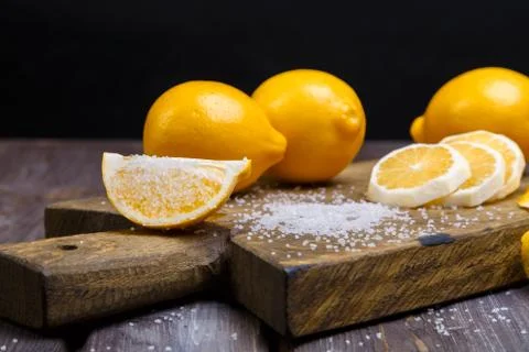 Low key lemons Stock Photos