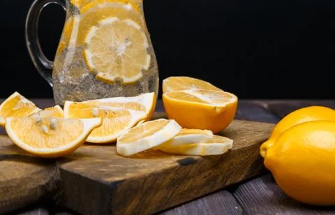 Low key lemons Stock Photos