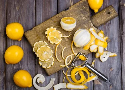 Low key lemons Stock Photos