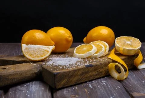 Low key lemons Stock Photos