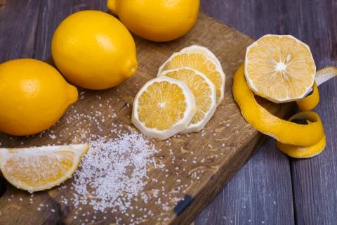 Low key lemons Stock Photos