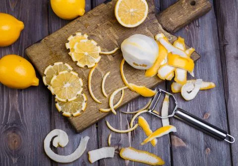 Low key lemons Stock Photos