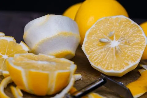 Low key lemons Stock Photos