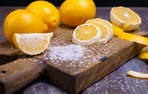 Low key lemons Stock Photos