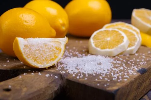 Low key lemons Stock Photos