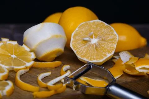 Low key lemons Stock Photos