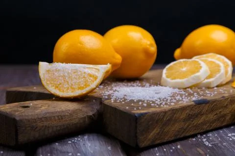 Low key lemons Stock Photos