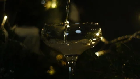 Low key. New Year's background, champagne Stock-Footage 256248609