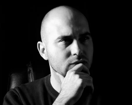 Low key portrait Stock Photos
