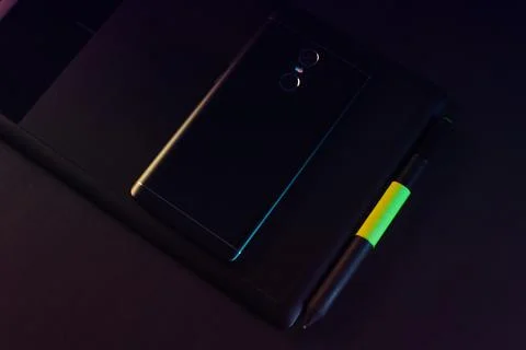 Low key smartphone Stock Photos
