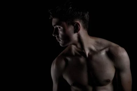 Low Key Studio Portrait Stock Photos