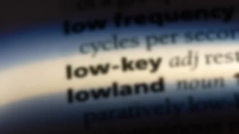 Low key word in a dictionary. Stock Footage 99562987