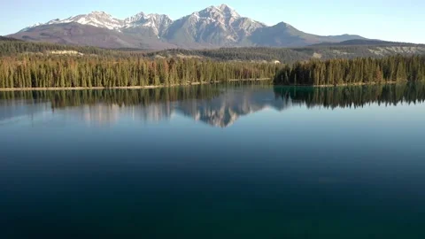 Low lake flyby Stock Footage 134343354