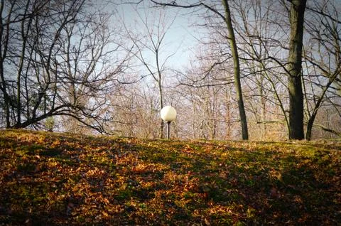 Low lantern in a park Stock Photos