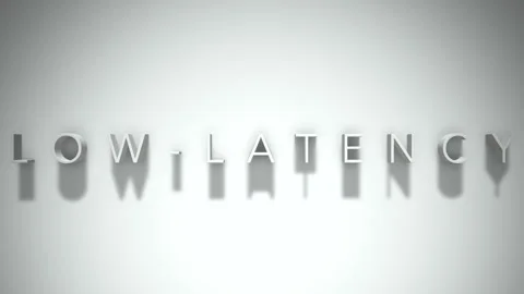 Low-Latency 3D title animation with shadows on a white background Stock Footage 296625219