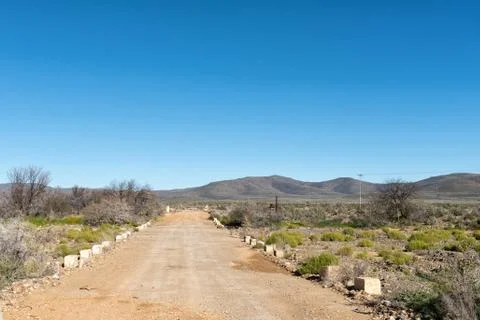 Low level bridge and cattle grid on road R356 to Ceres Stock Photos