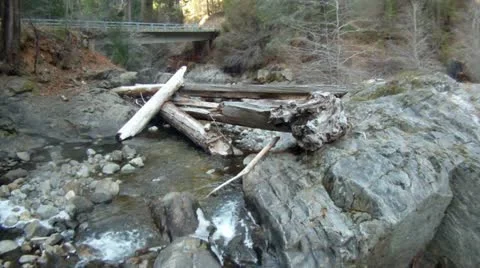 Low level creek flyover Stock Footage 11583258