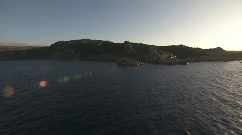 Low level flight along the coast 1, mediterranean sea, Sardinia / Italy Vídeos de archivo 22936157
