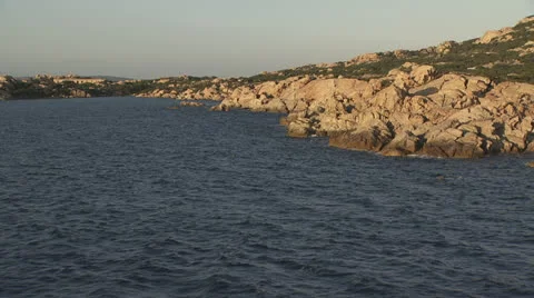 Low level flight along the coast 3, mediterranean sea, Sardinia / Italy Vídeos de archivo 22936401