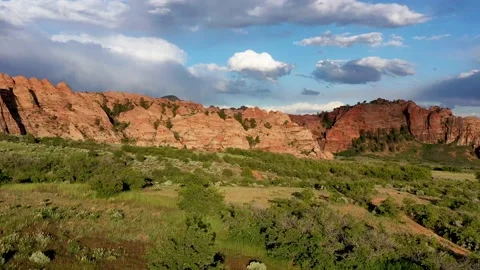 Low level Flight over North Pasture Stock Footage 170279411