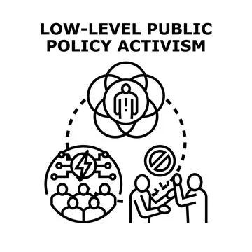 Low level public policy activism vector concept engaging community Stock Illustration