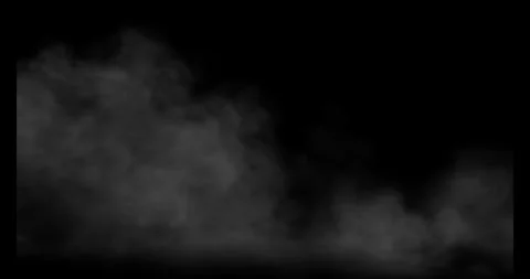 Low Level Wispy Drifting Smoke Atmospheric Layer On Black Screen Vídeo Stock 332889536