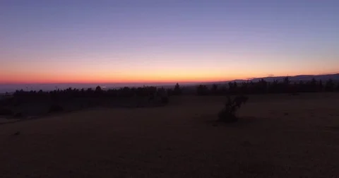 Low light landscape with sunset Stock Footage 82441483