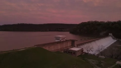 Low light spilway dam Stock Footage 237875647