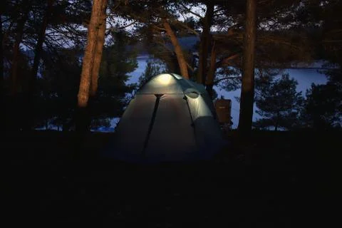 Low light-tent Stock Photos