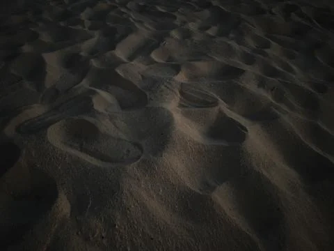 Low Light Texture of Beach Sand Foto stock