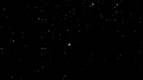 Low motion close up view of delicate snowflakes descending in a beautiful b.. Stock Footage 321199120