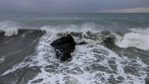 Low Motion White Waves Video stock 333073064